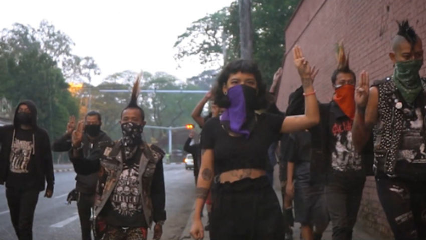 One Day - Myanmar anarcho-punk clip 2021-02